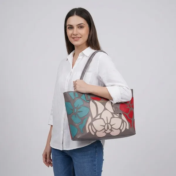Multicolor_Leather_Tote_Handbag_For_Women