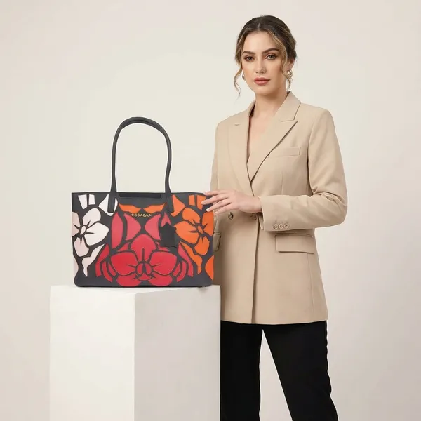 Multicolor_Leather_Tote_Handbag_For_Women