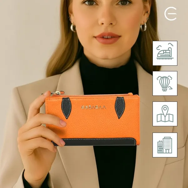 Orange_And_Black_Pu_Wallet_For_Men_And_Women