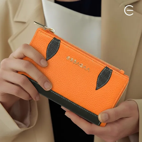 Orange_And_Black_Pu_Wallet_For_Men_And_Women
