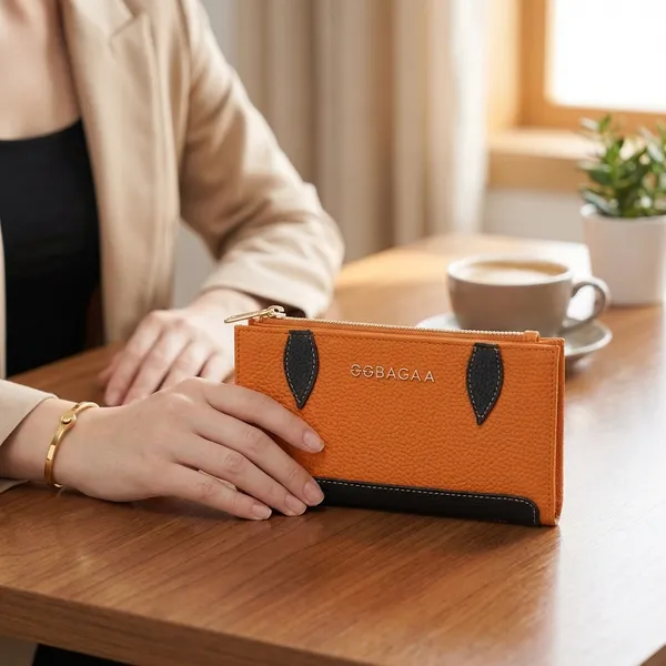 Orange_And_Black_Pu_Wallet_For_Men_And_Women