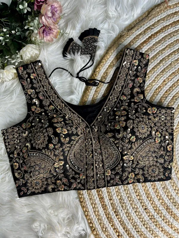 Black_Italian_Silk_Blouse_For_Women