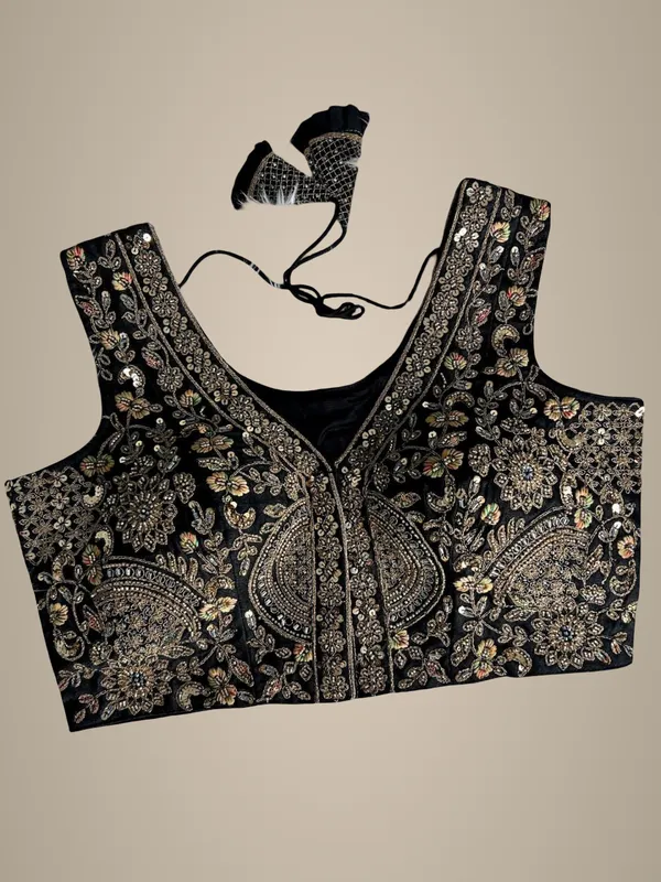 Black_Italian_Silk_Blouse_For_Women