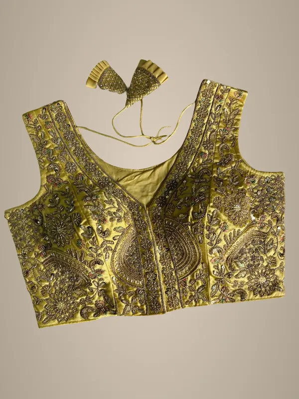 Gold_Italian_Silk_Blouse_For_Women