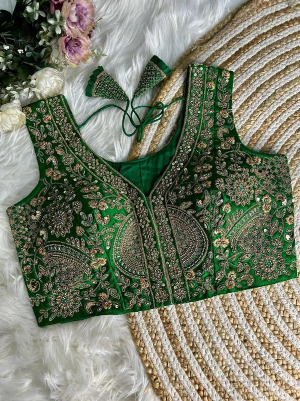 Green_Italian_Silk_Blouse_For_Women