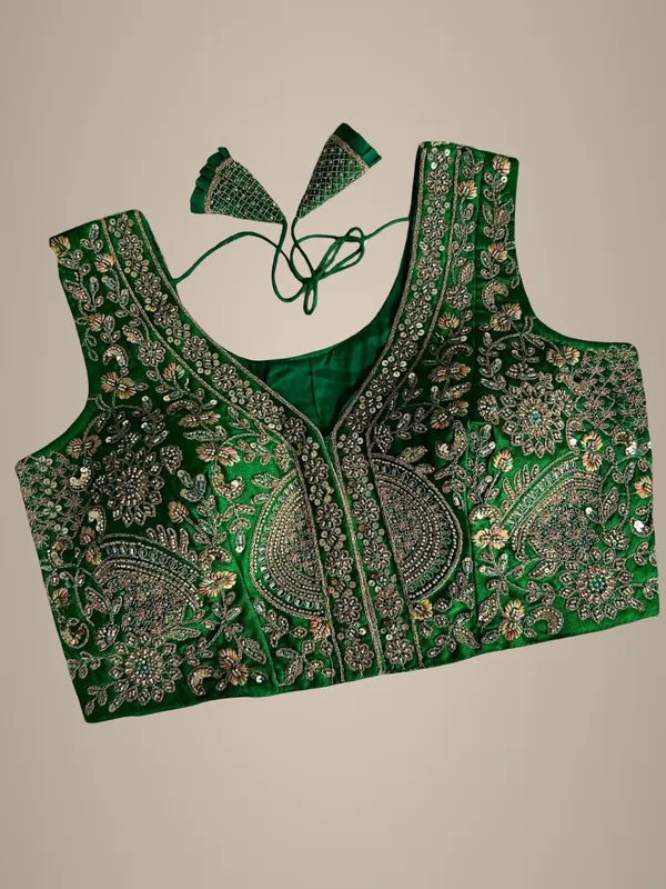 Green_Italian_Silk_Blouse_For_Women
