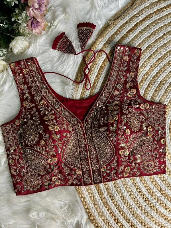 Maroon_Italian_Silk_Blouse_For_Women