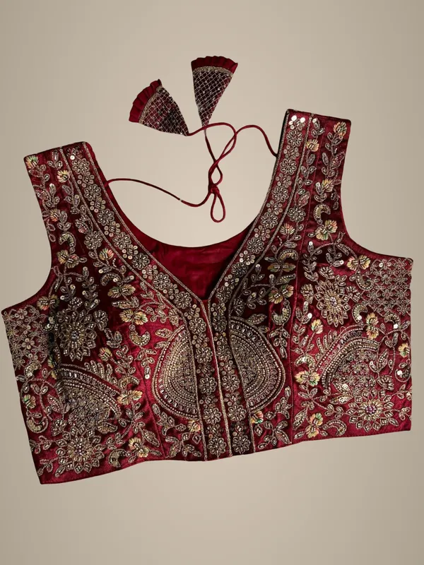 Maroon_Italian_Silk_Blouse_For_Women