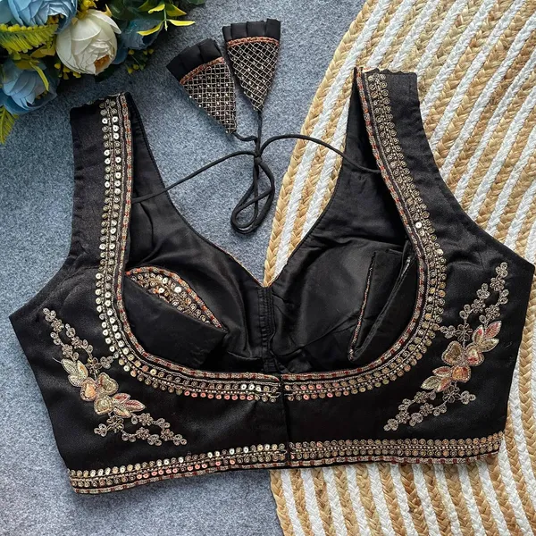 Black_Italian_Silk_Blouse_For_Women