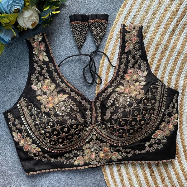 Black_Italian_Silk_Blouse_For_Women