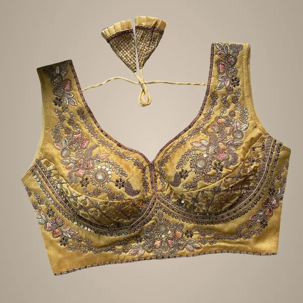 Gold_Italian_Silk_Blouse_For_Women