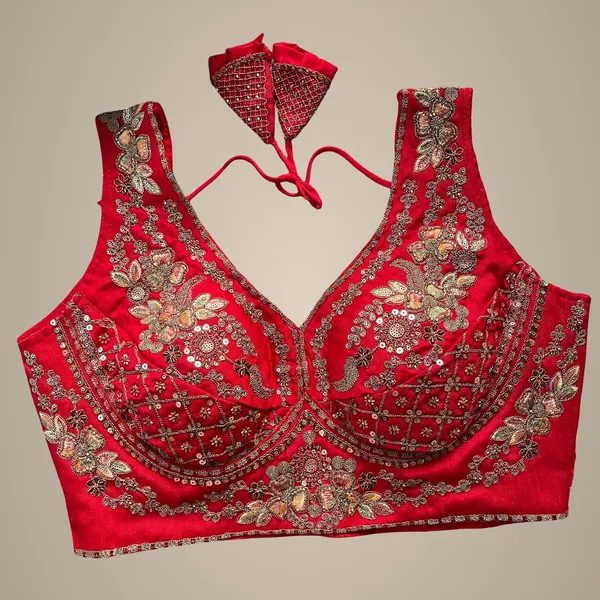 Red_Italian_Silk_Blouse_For_Women