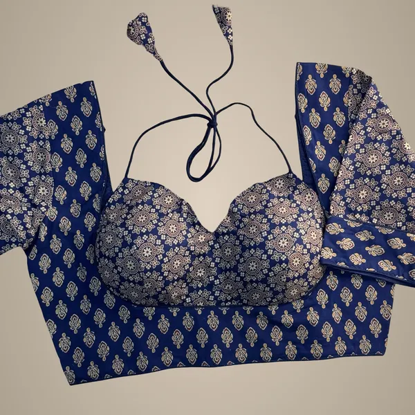 Navy_Blue_Cotton_Blouse_For_Women
