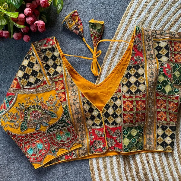 Yellow_Natural_Crepe_Blouse_For_Women