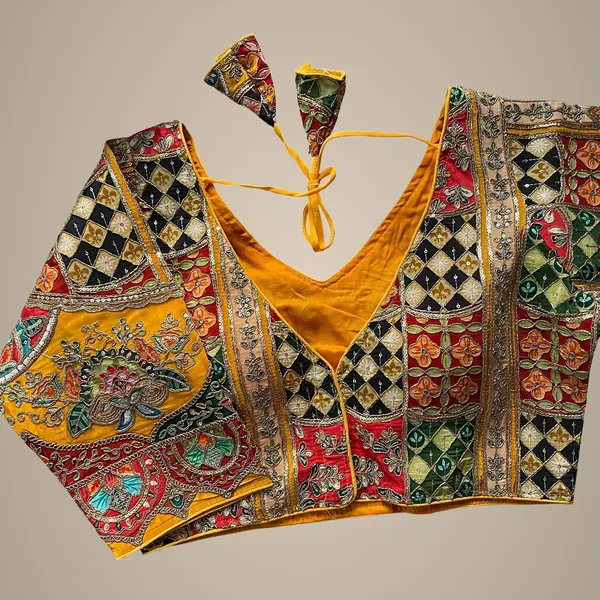 Yellow_Natural_Crepe_Blouse_For_Women