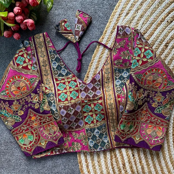 Purple_Pink_Natural_Crepe_Blouse_For_Women