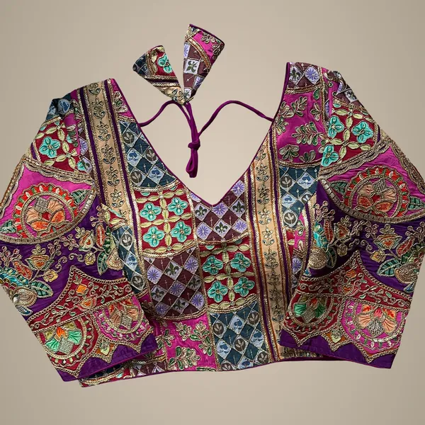 Purple_Pink_Natural_Crepe_Blouse_For_Women