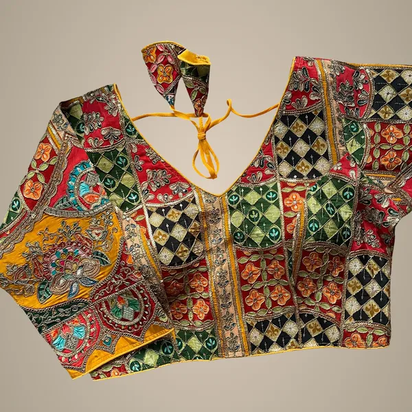 Red_Natural_Crepe_Blouse_For_Women