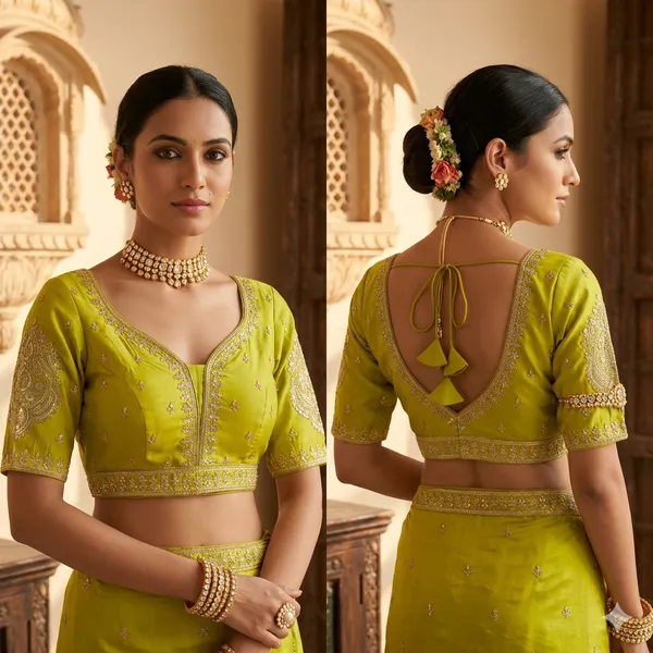 Yellow_Italian_Silk_Blouse_For_Women