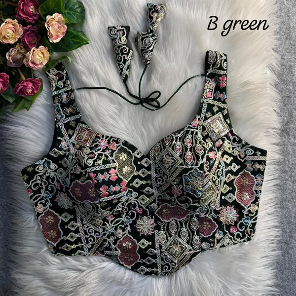 CORSET_STYLE_MULTI_CODDLING_SEQUENCE_WORK_BLOUSE-B_GREEN