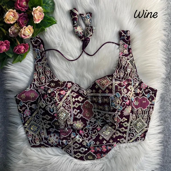 CORSET_STYLE_MULTI_CODDLING_SEQUENCE_WORK_BLOUSE-WINE