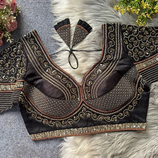 Black_Italian_Silk_Blouse_For_Women