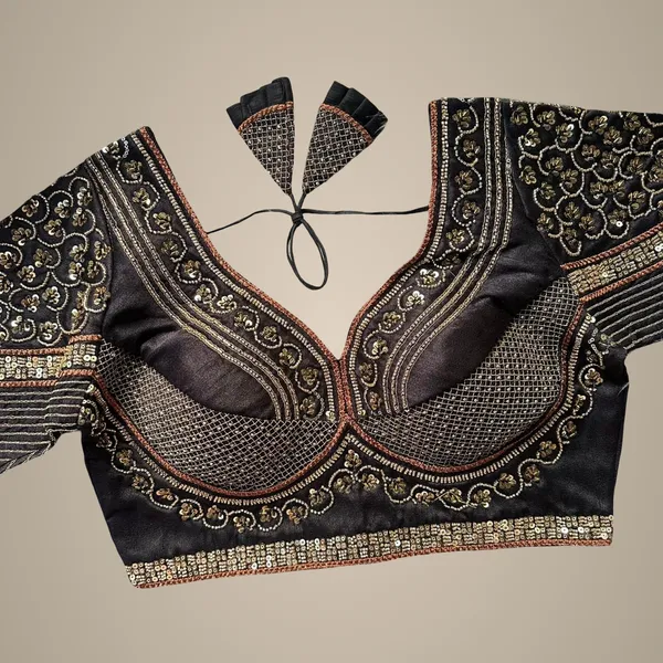 Black_Italian_Silk_Blouse_For_Women
