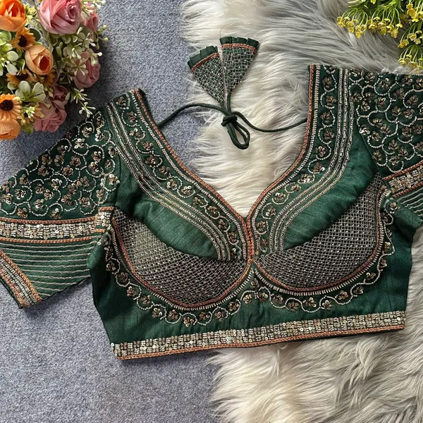 Green_Italian_Silk_Blouse_For_Women