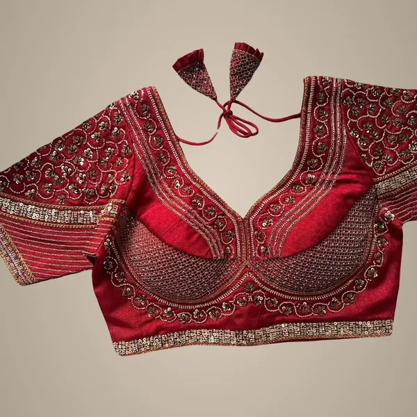 Maroon_Italian_Silk_Blouse_For_Women