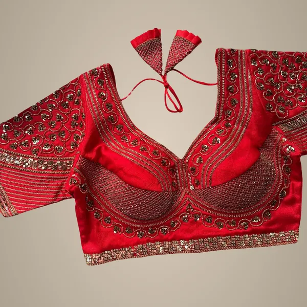 Red_Italian_Silk_Blouse_For_Women
