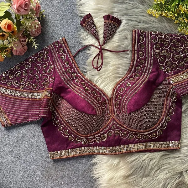 Wine_Italian_Silk_Blouse_For_Women