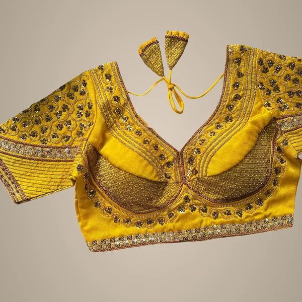 Yellow_Italian_Silk_Blouse_For_Women