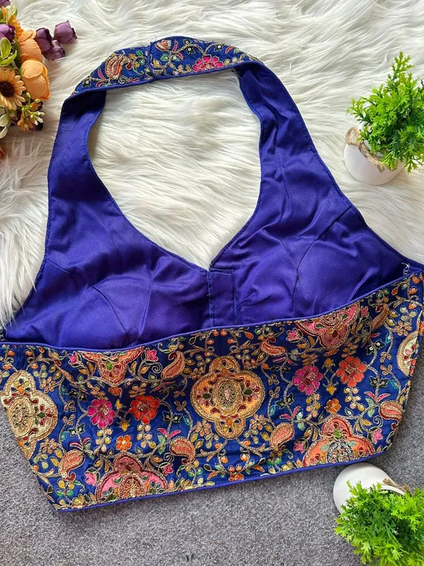 Blue_Natural_Crepe_Blouse_For_Women