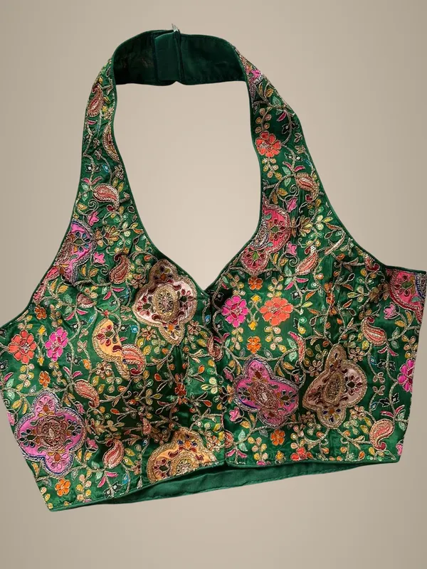 Green_Natural_Crepe_Blouse_For_Women