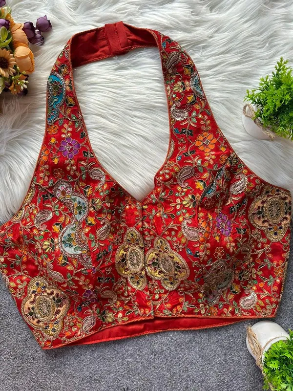 Red_Natural_Crepe_Blouse_For_Women