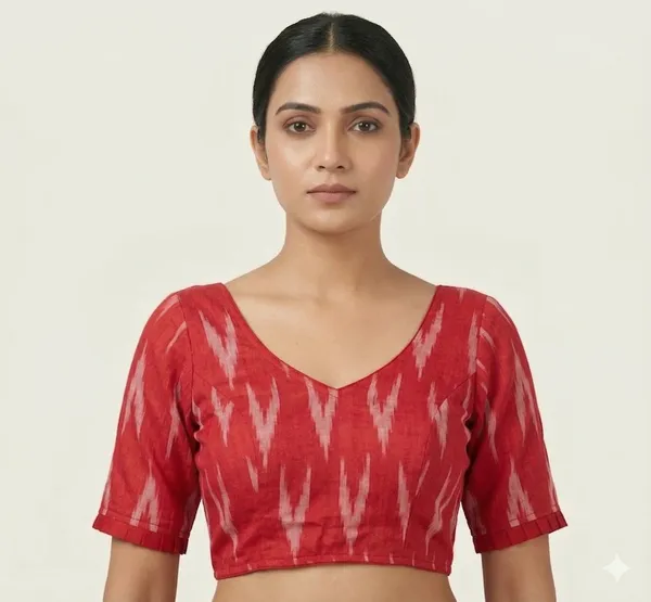 Red_Cotton_Blouse_For_Women