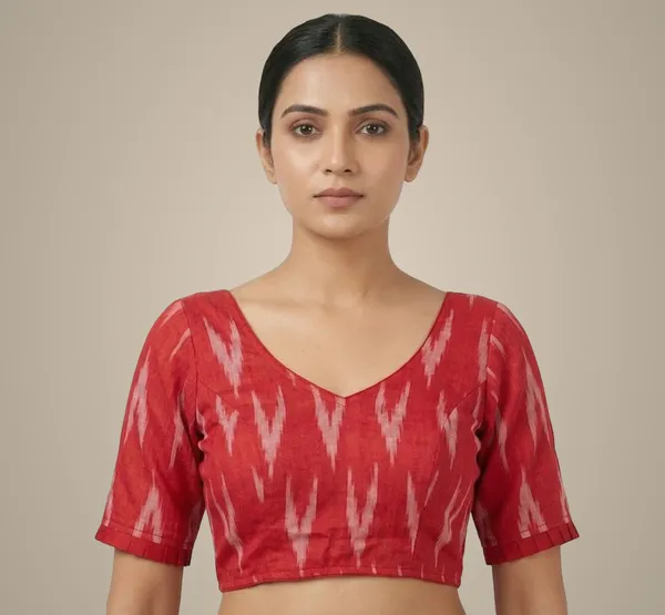 Red_Cotton_Blouse_For_Women