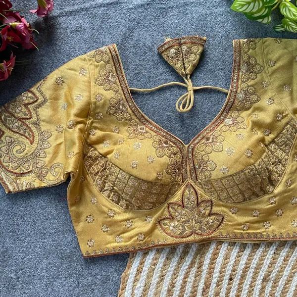 Gold_Natural_Crepe_Blouse_For_Women