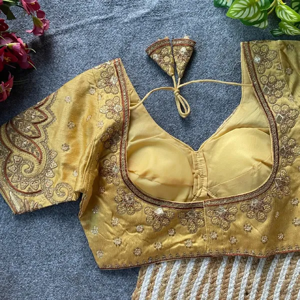 Gold_Natural_Crepe_Blouse_For_Women