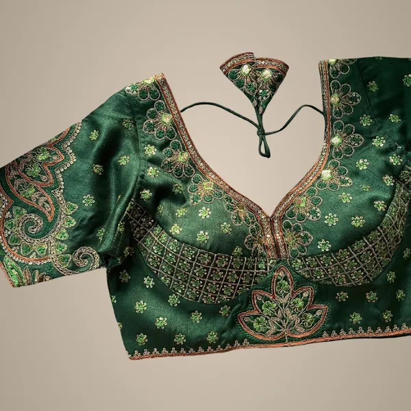 Green_Natural_Crepe_Blouse_For_Women