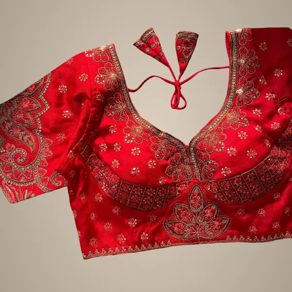 Red_Natural_Crepe_Blouse_For_Women