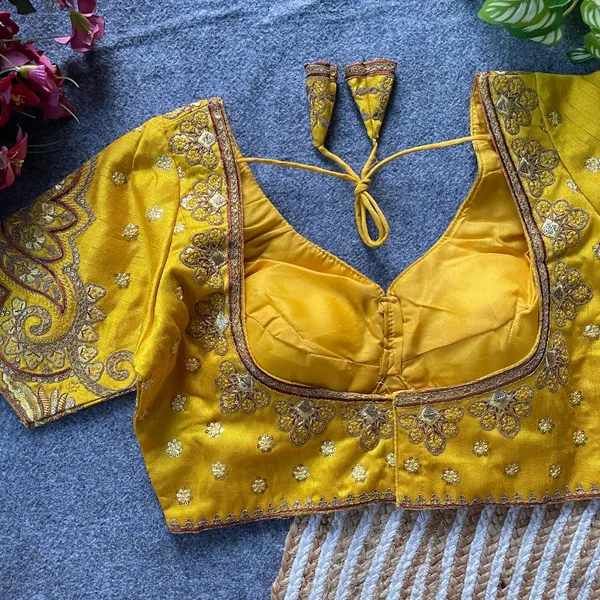 Yellow_Natural_Crepe_Blouse_For_Women