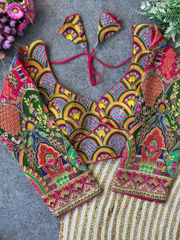 Green_Natural_Crepe_Blouse_For_Women