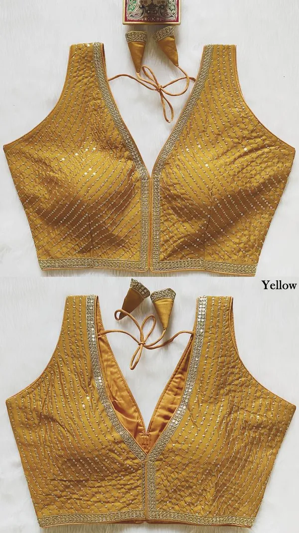 Yellow_Italian_Silk_Blouse_For_Women