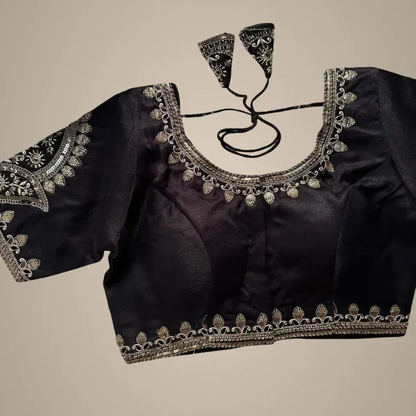 Black_Italian_Silk_Blouse_For_Women