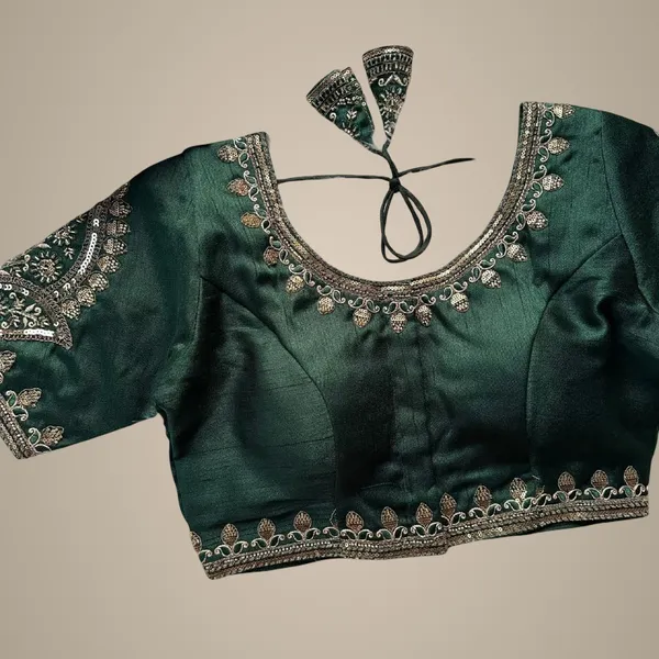 Green_Italian_Silk_Blouse_For_Women