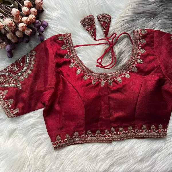 Maroon_Italian_Silk_Blouse_For_Women