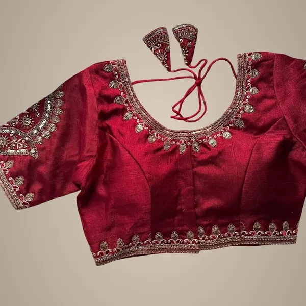 Maroon_Italian_Silk_Blouse_For_Women
