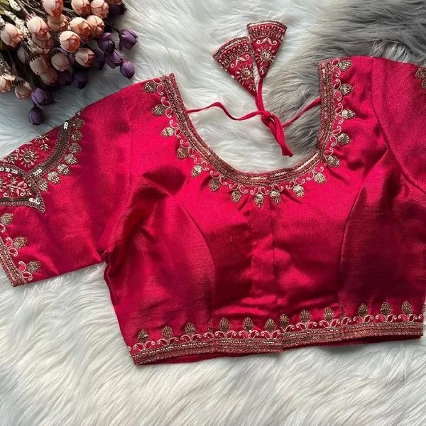 Pink_Italian_Silk_Blouse_For_Women