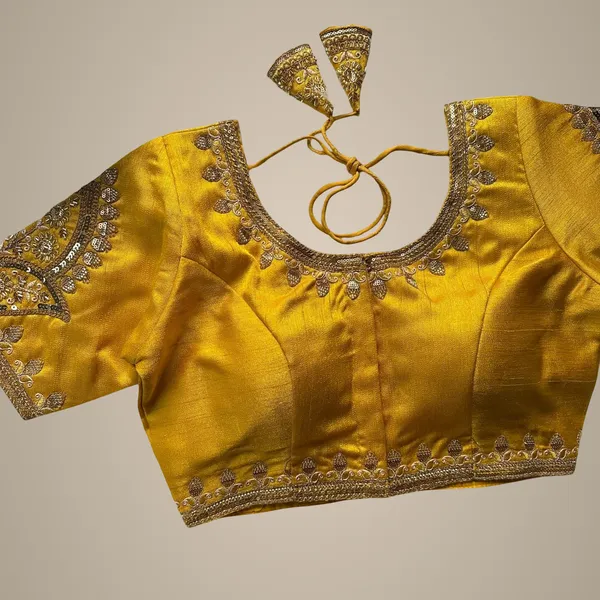Yellow_Italian_Silk_Blouse_For_Women